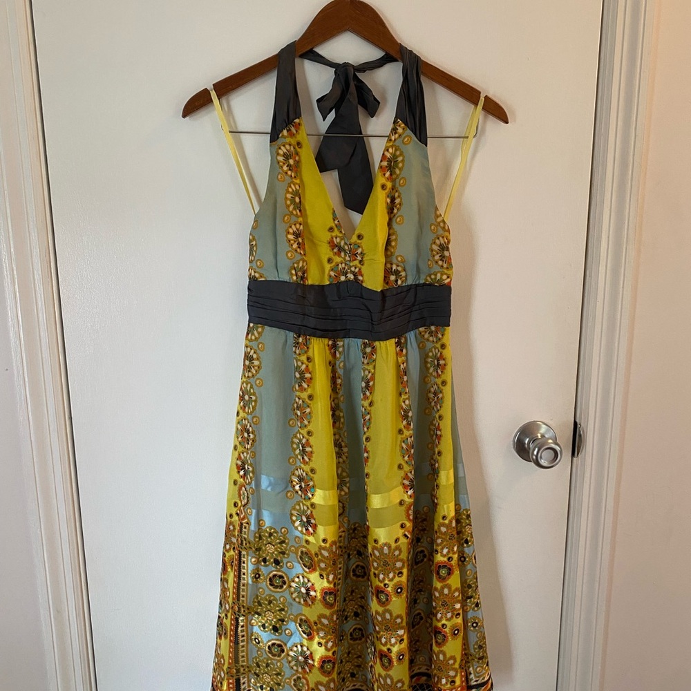 Moulinette Soeurs Yellow and Gray Dress